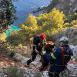 Διάσωση γυναίκας από δυσπρόσιτο σημείο στις Έρμονες Κέρκυρας