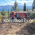 Υπό μερικό έλεγχο τέθηκε η πυρκαγιά στο Πανόραμα Κεγχρεών Κορινθίας