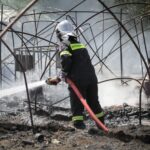 Πυρκαγιά σε κτηνοτροφική μονάδα στη θέση Λούτσα της Δ.Ε Αυλώνος στην Αττική