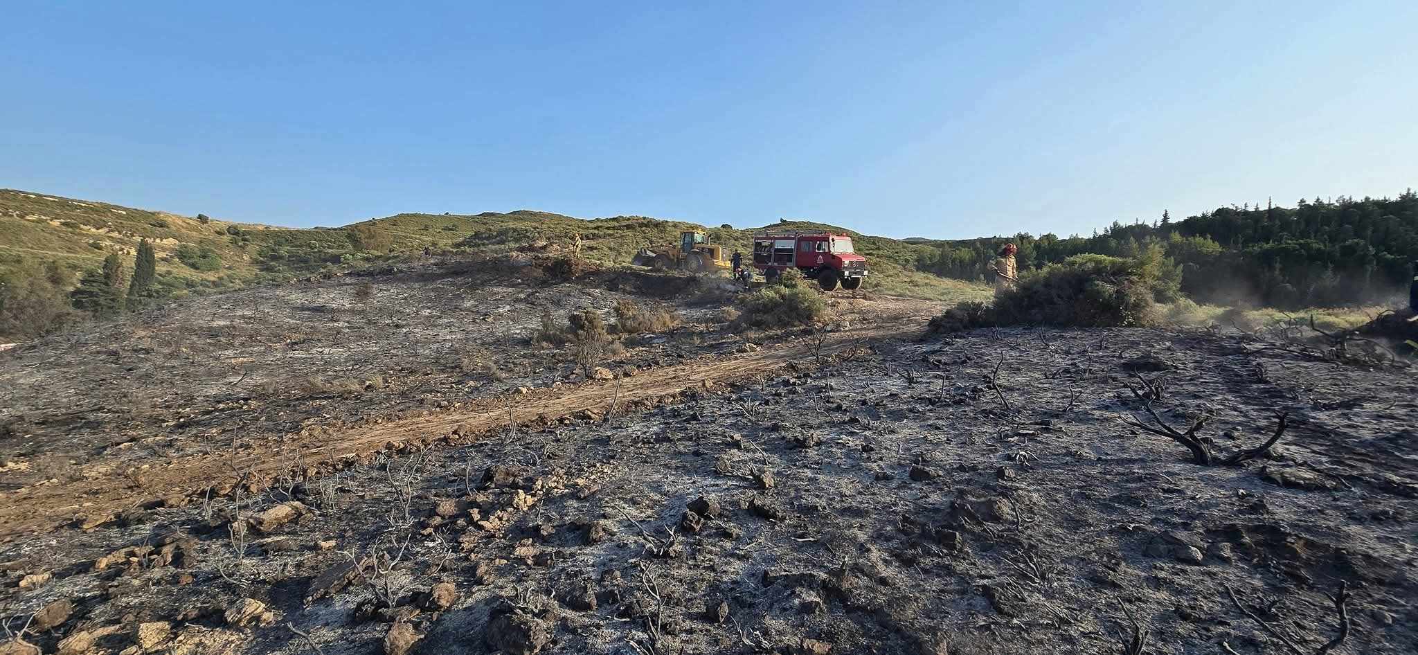 Πυρκαγιά σε αγροτική έκταση στο Ψαλίδι της Κω