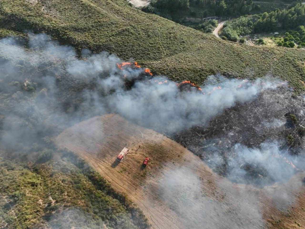Πυρκαγιά σε αγροτική έκταση στο Ψαλίδι της Κω