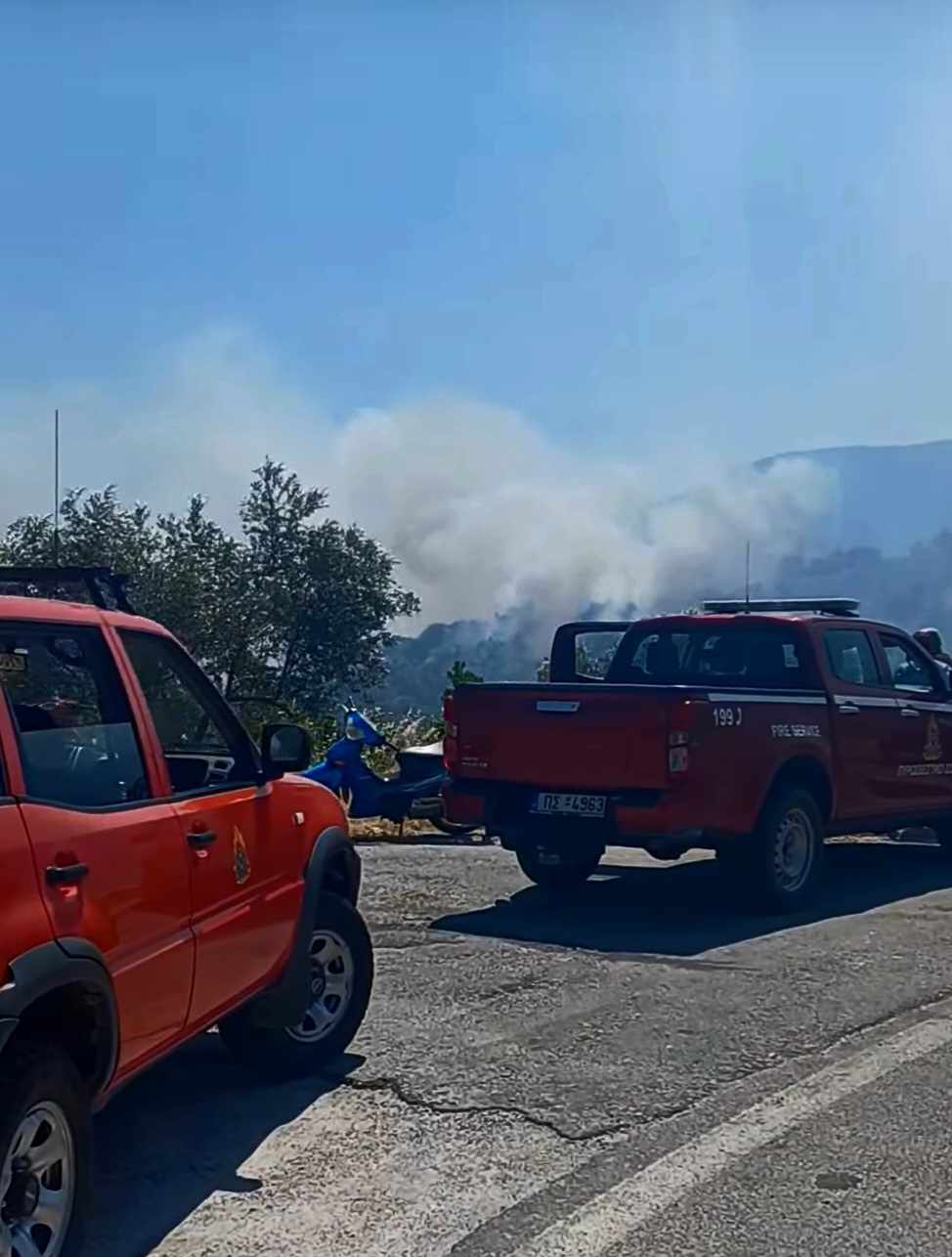 Πυρκαγιά σε γεωργική έκταση στην περιοχή Αγλέφυρος Λέσβου