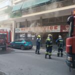 Πυρκαγιά σε ισόγειο χώρο συνεργείου αυτοκινήτων επί της οδού Αρτέμωνος στον Νέο Κόσμο