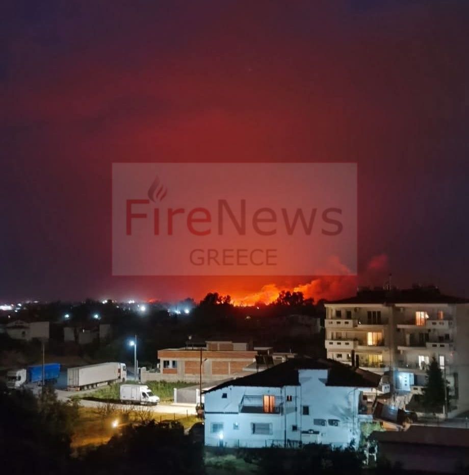 Πυρκαγιά σε χαμηλή βλάστηση στα Λουτρά Λαγκαδά Θεσσαλονίκης