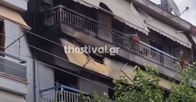 Πυρκαγιά σε διαμέρισμα επί της οδού Πεσόντων Ηρώων στη Σταυρούπολη Θεσσαλονίκης