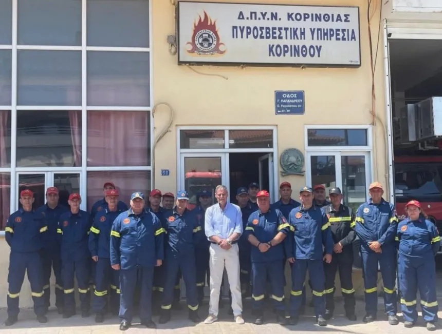 Επίσκεψη Υφυπουργού Ευ. Τουρνά στην Δ.Π.Υ.Κορίνθου – Στο επίκεντρο η ενίσχυση της επιχειρησιακής ετοιμότητας
