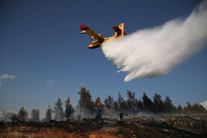 Πυρκαγιά σε αγροτοδασική έκταση στην περιοχή Κάτω Ασίτες Ηρακλείου Κρήτης