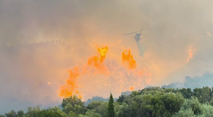 Πυρκαγιά σε αγροτοδασική έκταση στο Κοπανάκι Μεσσηνίας