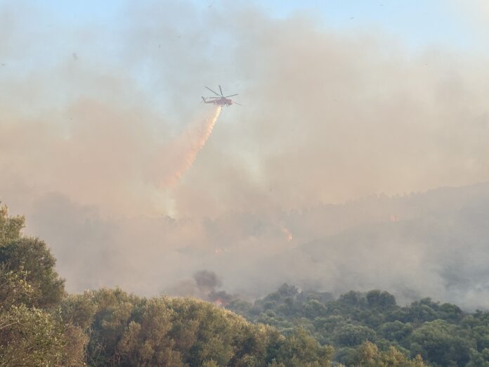 Πυρκαγιά σε δασική έκταση στον Πλατανίτη Ναύπακτου Αιτωλοακαρνανίας.