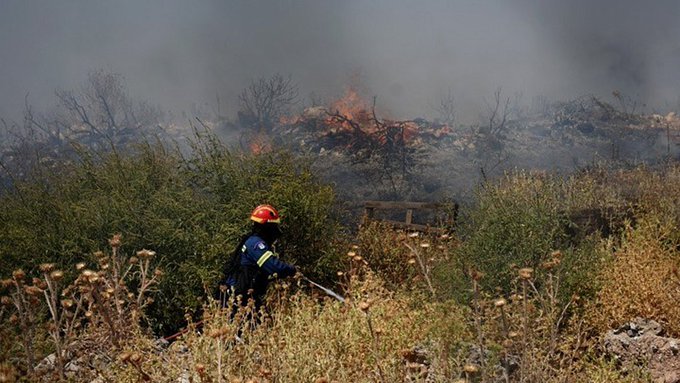 Πυρκαγιά σε αγροτοδασική έκταση στο Λευκόχωμα Λακωνίας