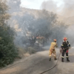 Πυρκαγιά σε αγροτοδασική έκταση στο Πυργί Λέσβου