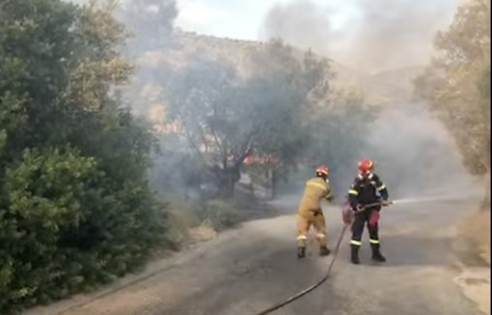 Πυρκαγιά σε αγροτοδασική έκταση στο Πυργί Λέσβου