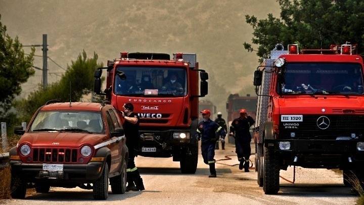 Πυρκαγιά σε αγροτοδασική έκταση στις Γούβες στο Ηράκλειο Κρήτης