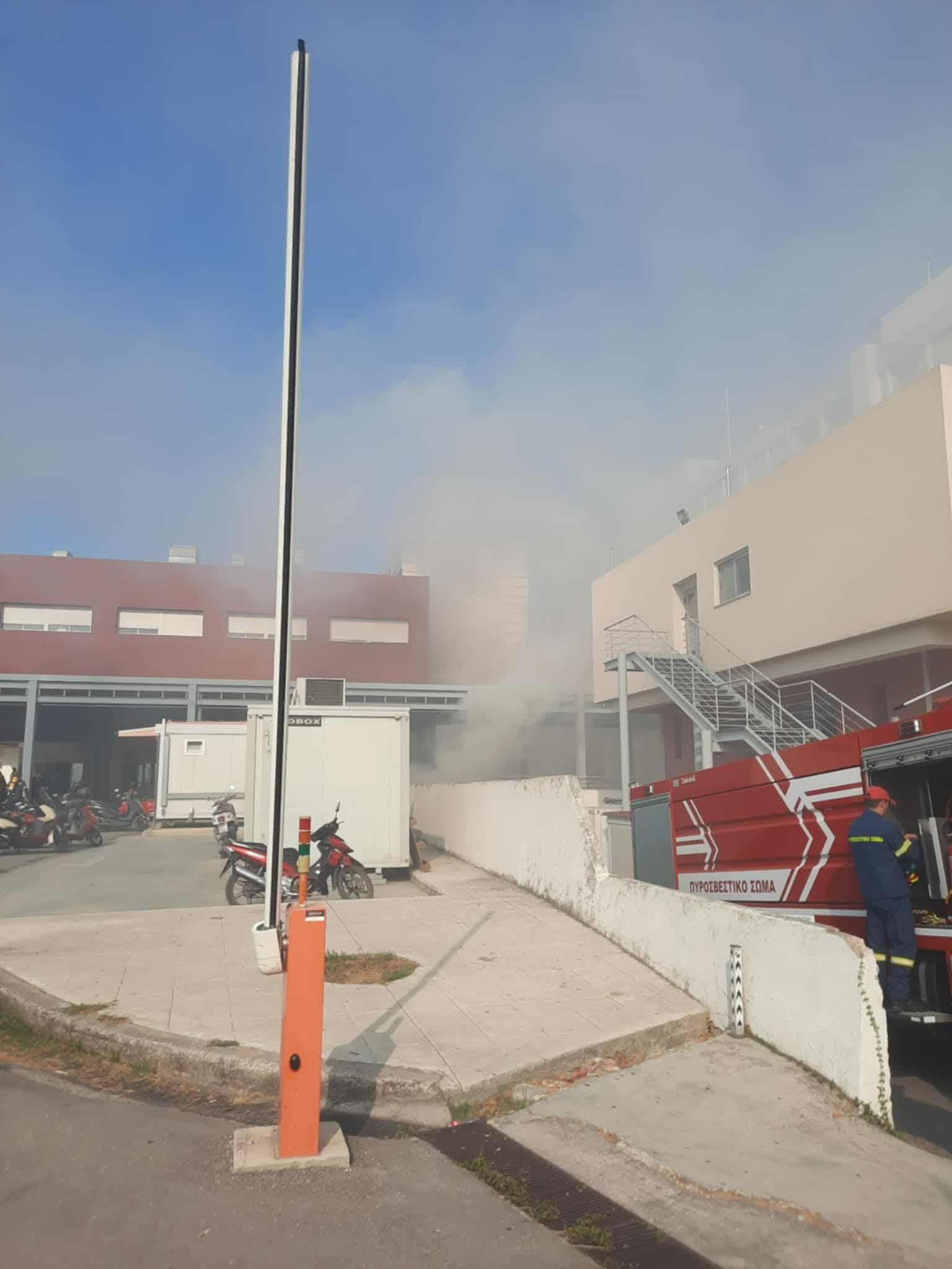 Πυρκαγιά στο υπόγειο του νοσοκομείου «Άγιος Ανδρέας» στην Πάτρα