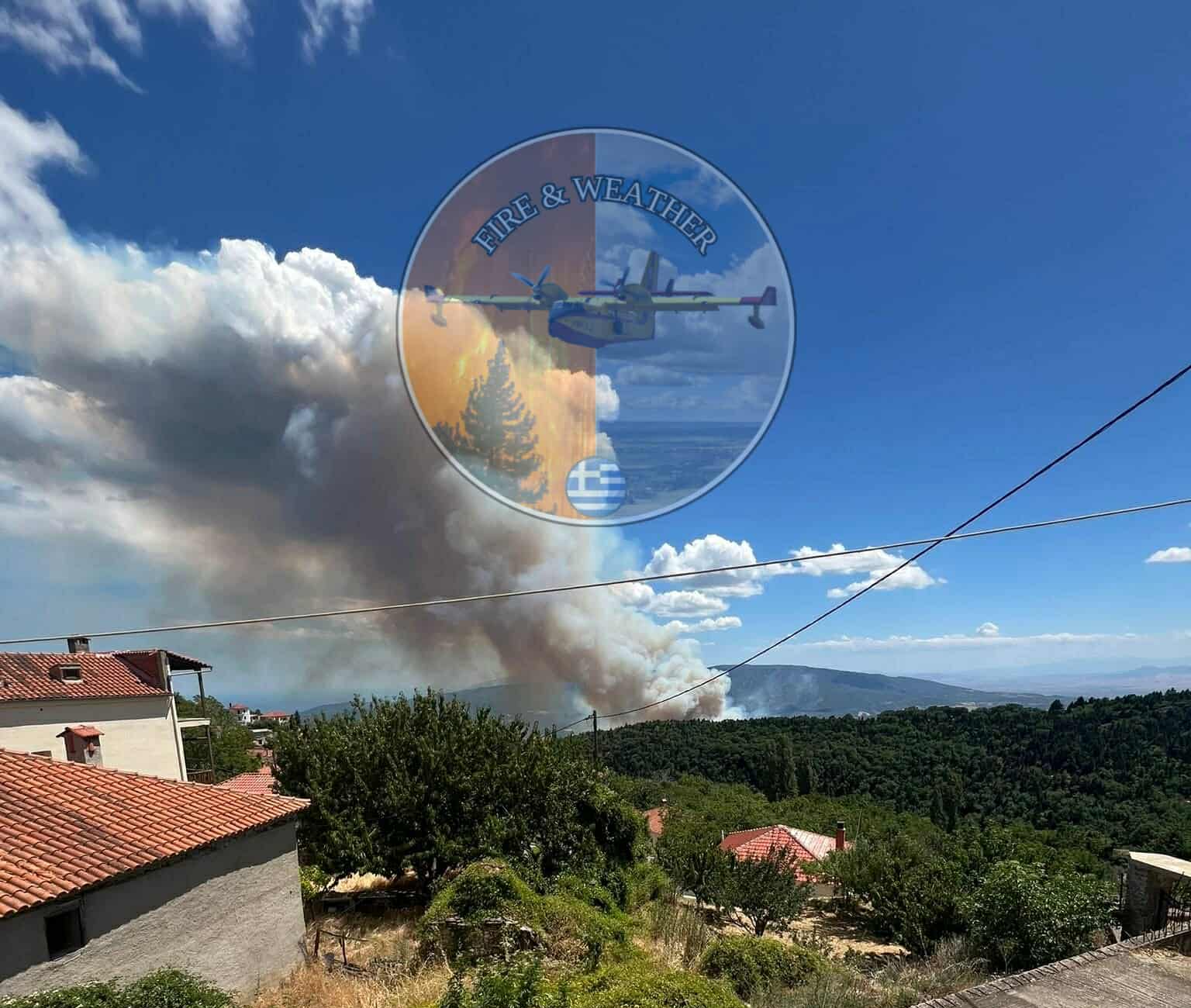 Πυρκαγιά σε χαμηλή βλάστηση στην περιοχή Βαθύρεμα Λάρισας