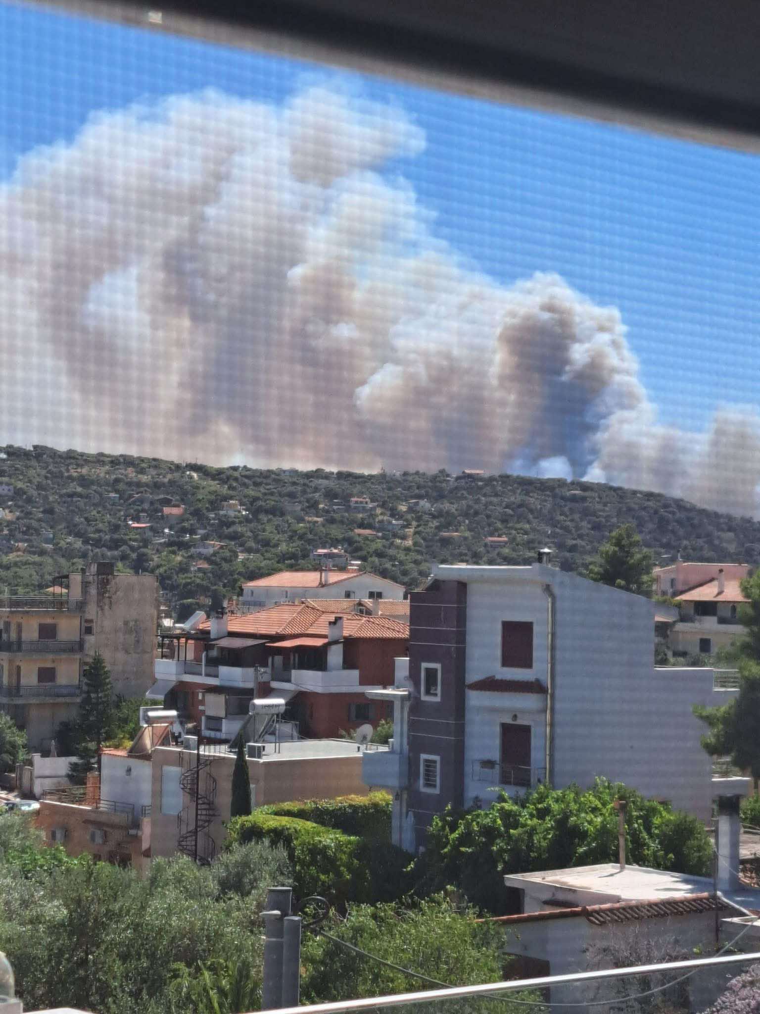 Πυρκαγιά σε χαμηλή βλάστηση στη Λεωφόρο Μαραθώνος και Αρίωνος στη Ραφήνα