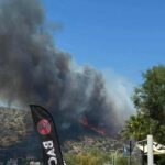 Πυρκαγιά σε χαμηλή βλάστηση στην Αγία Μαρίνα Κορωπίου