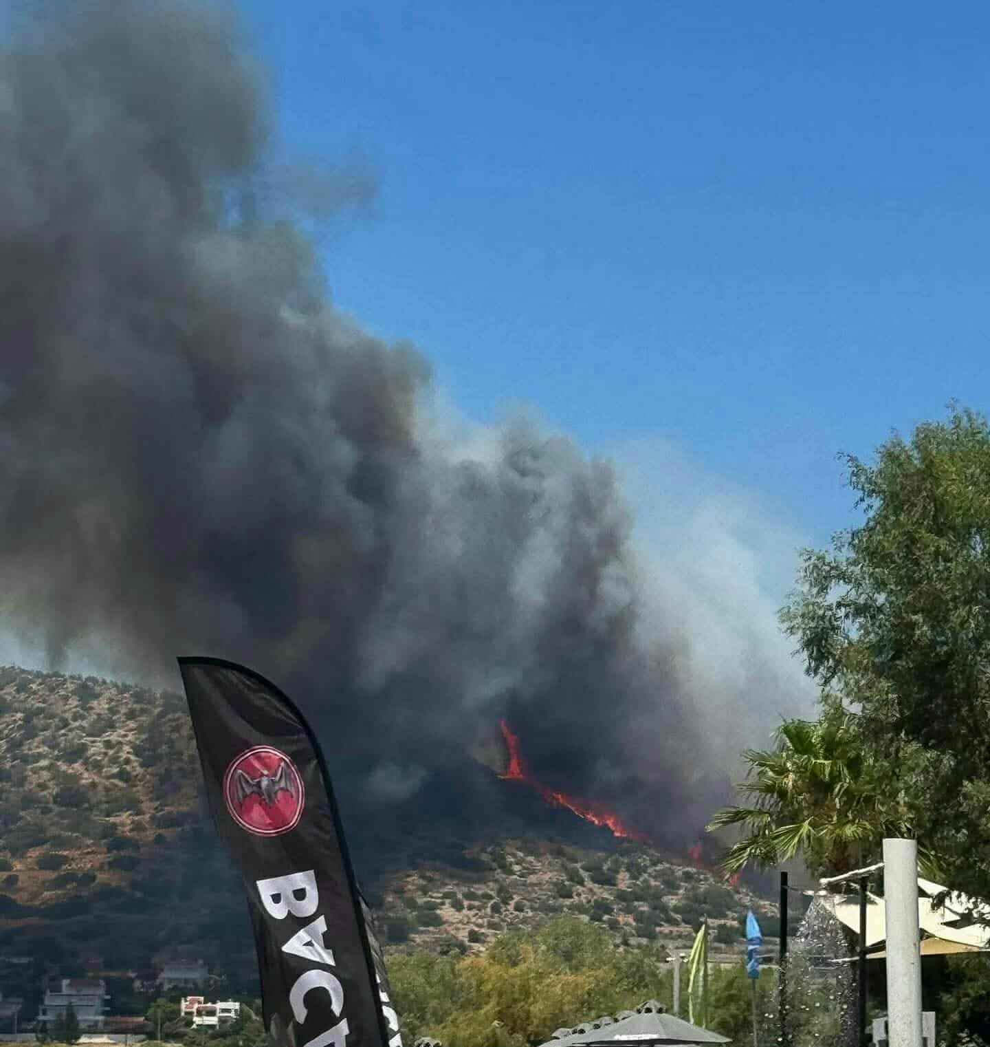 Πυρκαγιά σε χαμηλή βλάστηση στην Αγία Μαρίνα Κορωπίου