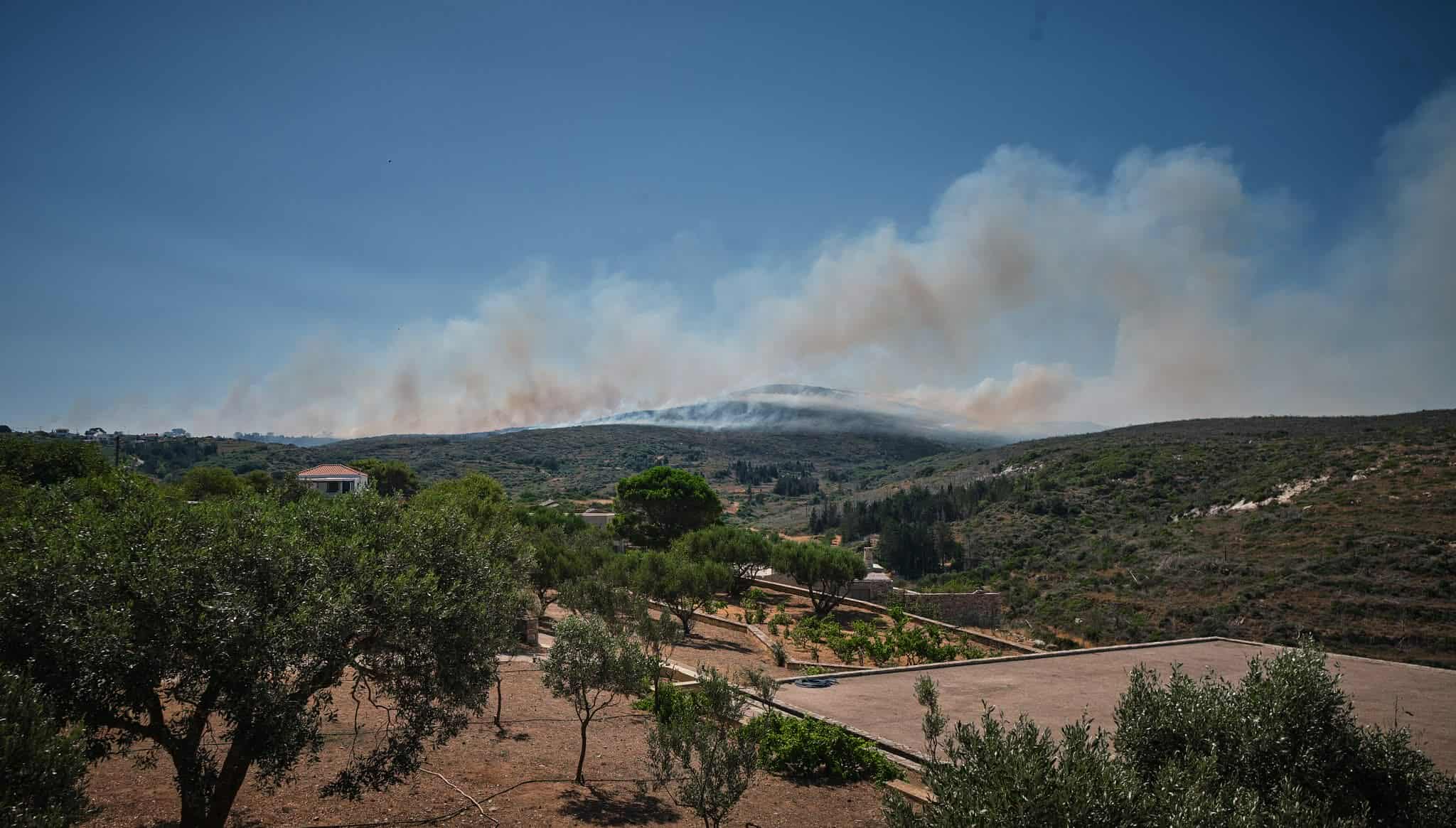 Πυρκαγιά σε αγροτοδασική έκταση στην περιοχή Πιτσινάδες Κυθήρων