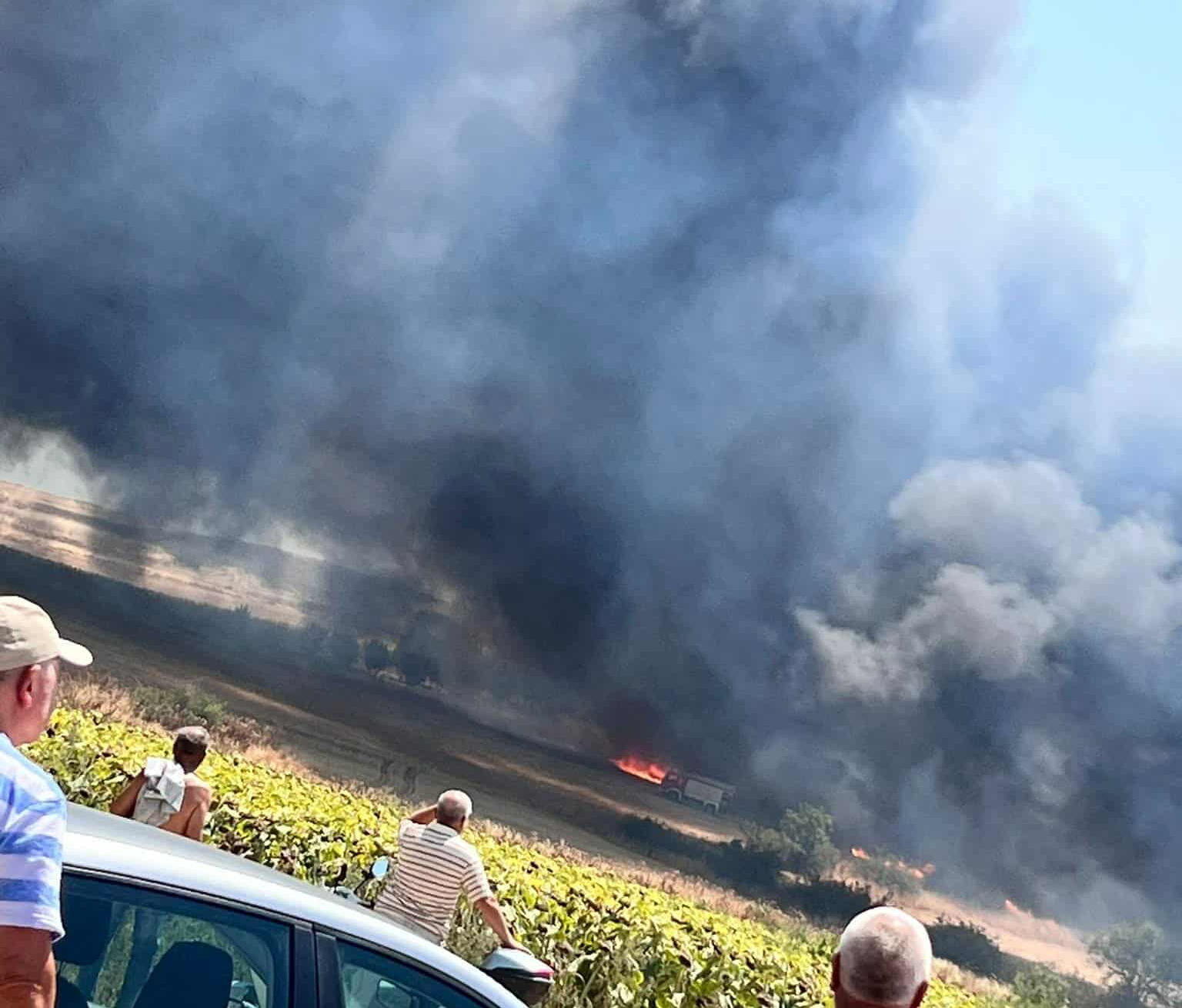 Πυρκαγιά σε χαμηλή βλάστηση στην περιοχή Μικρό Πιστό Ροδόπης