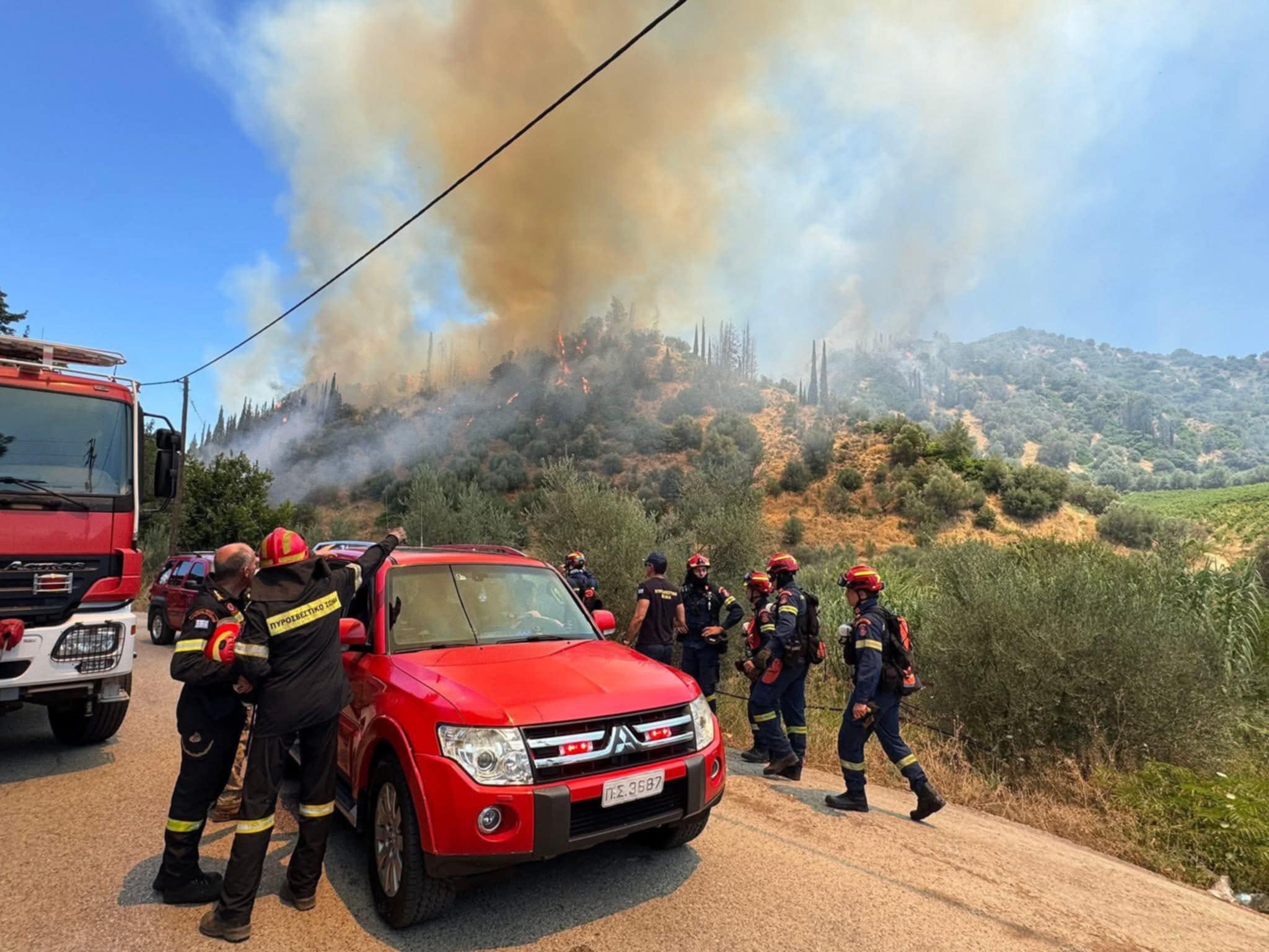 Πυρκαγιά σε αγροτοδασική έκταση στην περιοχή Νεραντζιές Αχαΐας