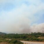 Πυρκαγιά σε αγροτοδασική έκταση στην περιοχή της λίμνης Δοϊράνης στο Κιλκίς