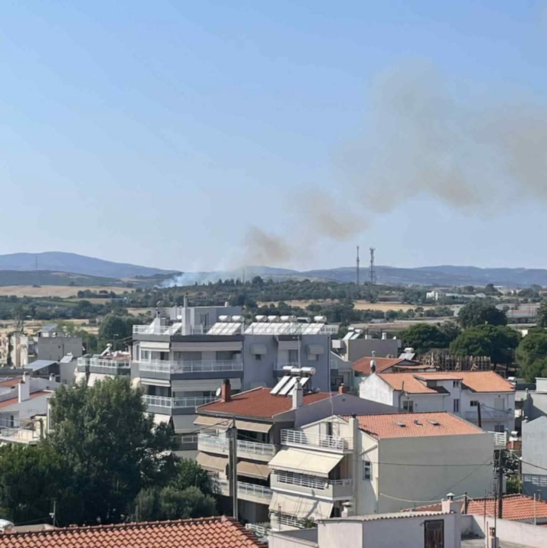 Πυρκαγιά σε χορτολιβαδική έκταση στη Νέα Χιλή Αλεξανδρούπολης