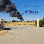 Πυρκαγιά σε υπαίθριο χώρο επιχείρησης στη Βιομηχανική περιοχή της Σίνδου Θεσσαλονίκης