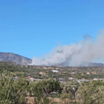 Πυρκαγιά σε αγροτοδασική έκταση στην περιοχή Αχλιά στο Λασίθι Κρήτης