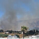 Πυρκαγιά σε χαμηλή βλάστηση στην περιοχή της Καρδάμαινας στο νησί της Κω