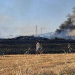 Πυρκαγιά σε γεωργική έκταση και υπολείμματα καλλιεργειών στην περιοχή Νεοχωρούδα Θεσσαλονίκης