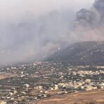 Ενισχύθηκαν περαιτέρω οι δυνάμεις στην πυρκαγιά της Κερατέας Αττικής