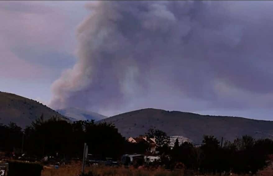 Πυρκαγιά σε δασική έκταση στον Τύρναβο Λάρισας