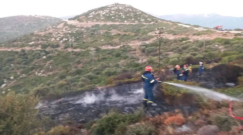 Υπό μερικό έλεγχο τέθηκε η πυρκαγιά σε αγροτοδασική έκταση στην περιοχή Μεσοχώρια Ευβοίας