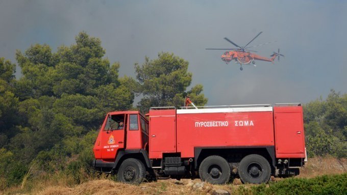 Πυρκαγιά σε δασική έκταση στην περιοχή Βασκίνα Αρκαδίας