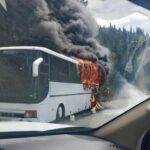 Πυρκαγιά σε τουριστικό λεωφορείο στην περιοχή Τρουμπέτα Κέρκυρας