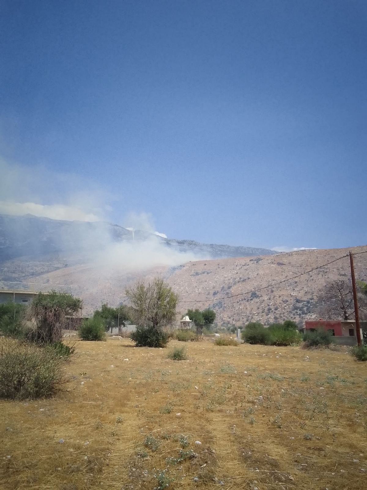 Πυρκαγιά σε χορτολιβαδική έκταση στον Πρόδρομο Βοιωτίας
