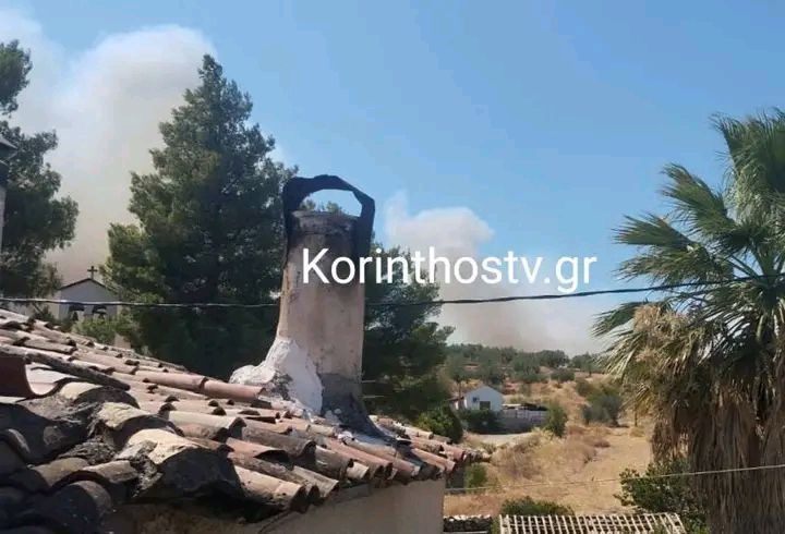 Πυρκαγιά σε αγροτοδασική έκταση στην περιοχή Αρχαία Νεμέα Κορινθίας