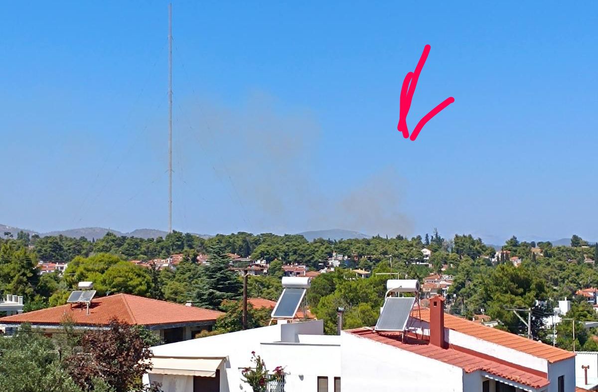 Πυρκαγιά σε αγροτοδασική έκταση στην περιοχή Πευκόφυτο Ωρωπού Αττικής