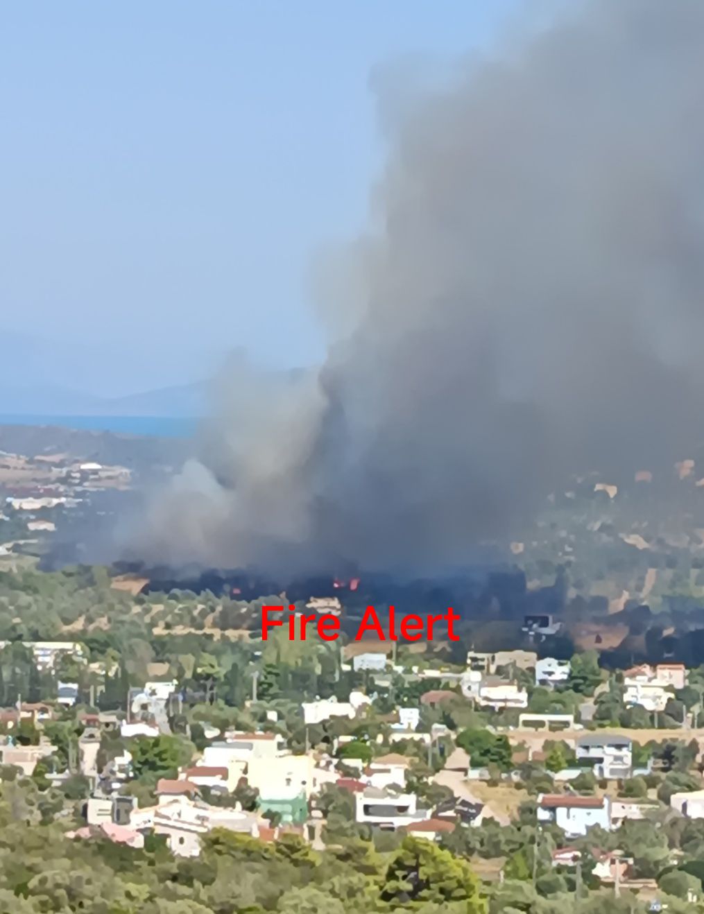 Πυρκαγιά σε χαμηλή βλάστηση στην περιοχή της Αγίας Μαρίνας στην Παιανία