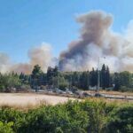 Πυρκαγιά σε χαμηλή βλάστηση στην περιοχή της Αγίας Μαρίνας στην Παιανία
