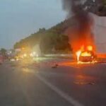 Αχαΐα: Όχημα έπιασε φωτιά μετά από σύγκρουση - Απανθρακώθηκε ο οδηγός του