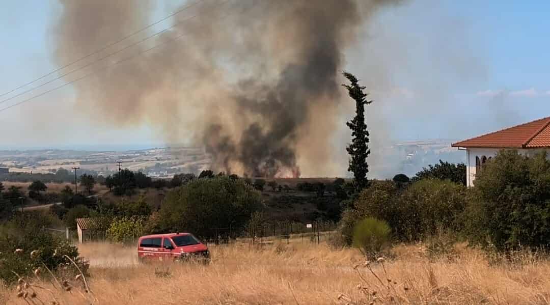 Πυρκαγιά σε χαμηλή βλάστηση στην περιοχή Πλαγιάρι Θεσσαλονίκης