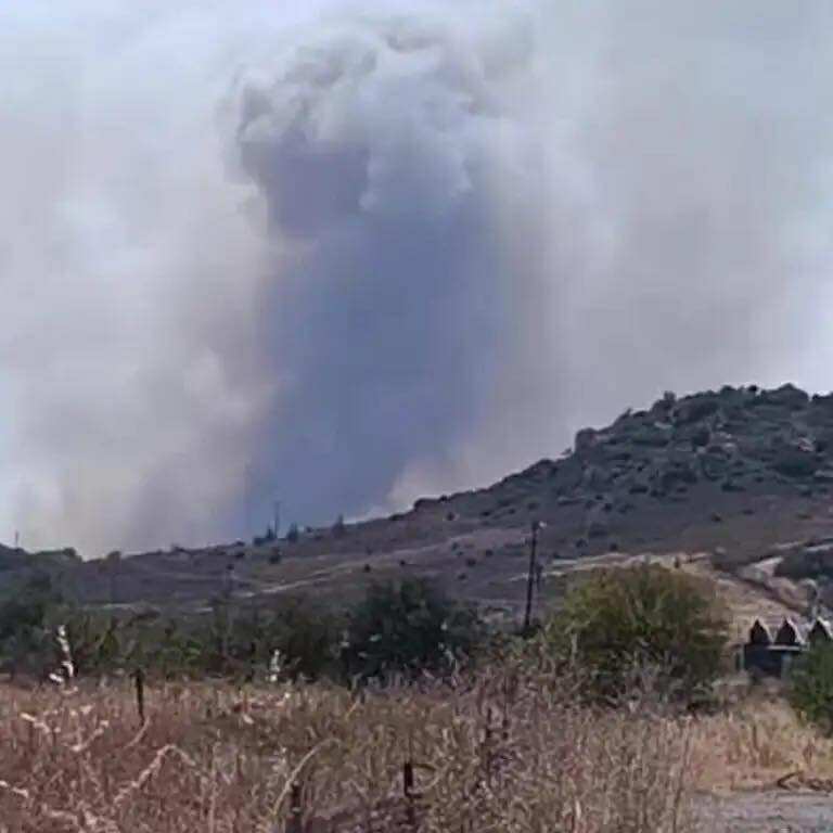 Πυρκαγιά σε αγροτοδασική έκταση στην Βρίσα Λέσβου