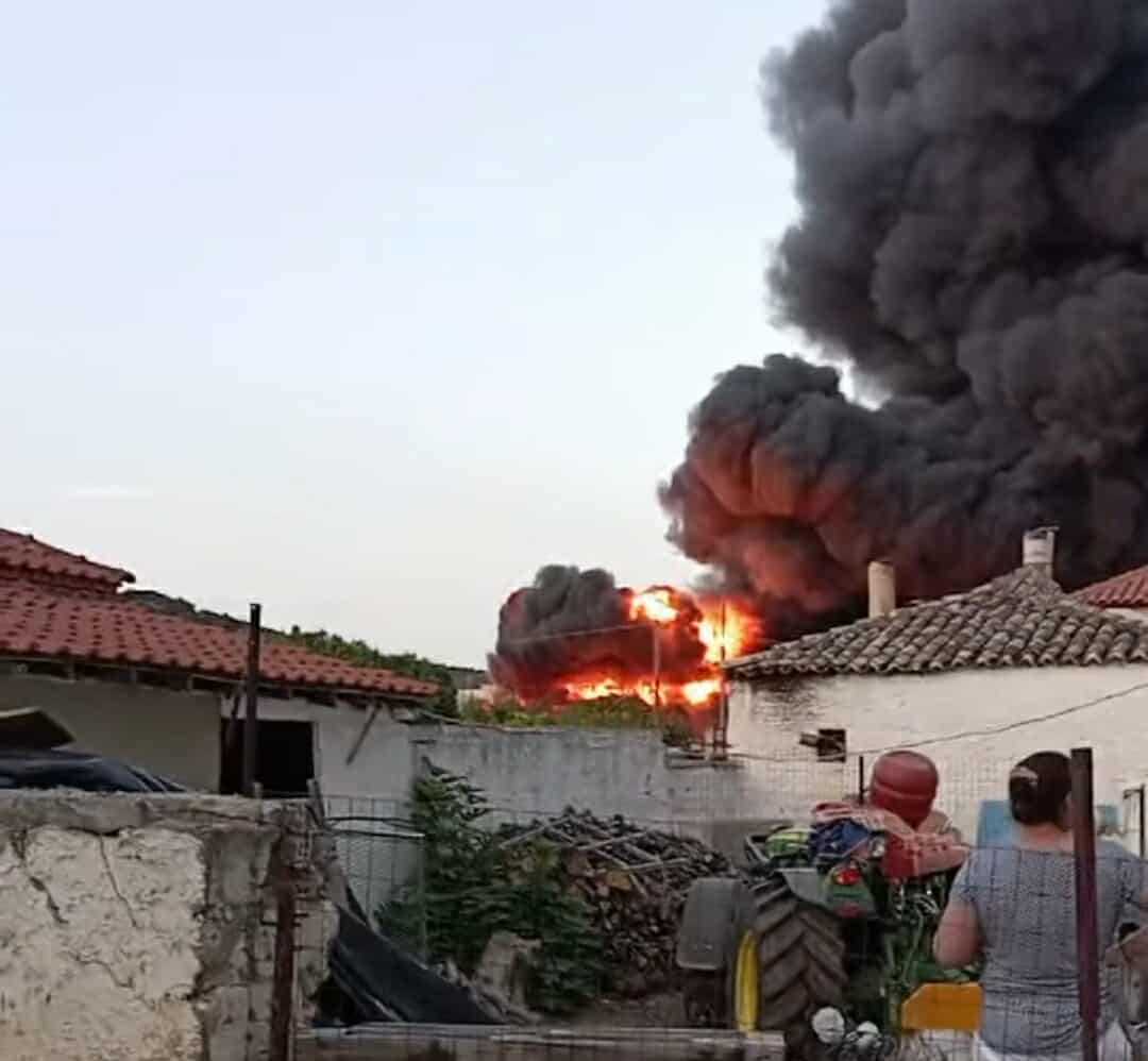 Πυρκαγιά σε αποθηκευτικό χώρο στην Ορμύλια Χαλκιδικής Πυρκαγιά σε αποθηκευτικό χώρο στην Ορμύλια Χαλκιδικής