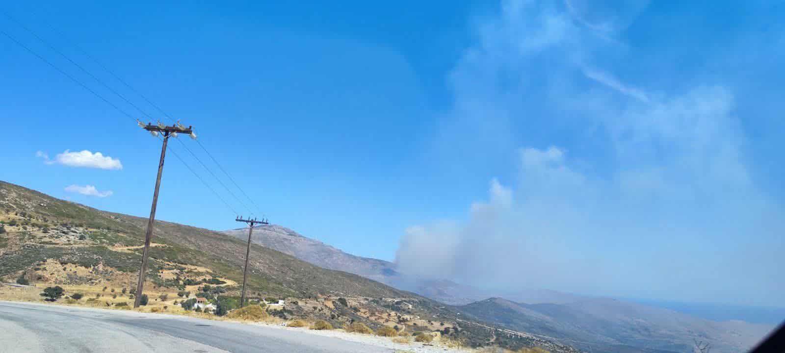 Πυρκαγιά σε χαμηλή βλάστηση στην περιοχή Αντιάς Καρύστου Ευβοίας