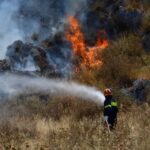 Πυρκαγιά σε δασική έκταση στην περιοχή Καλλιθέα Αγρινίου Αιτωλοακαρνανίας