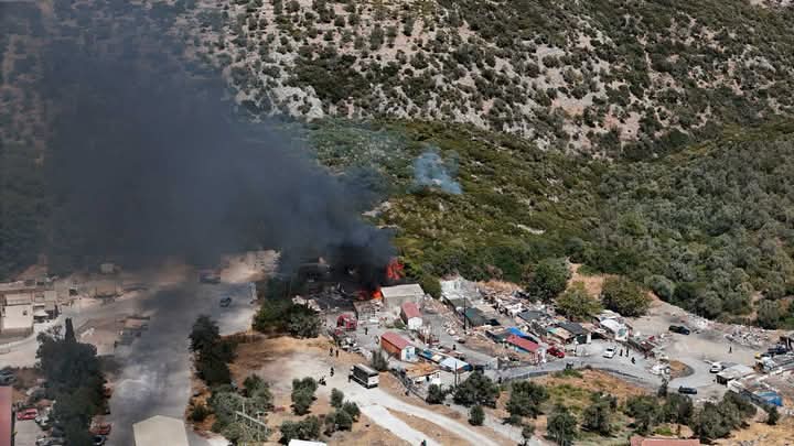 Πυρκαγιά σε υπαίθριο χώρο στην περιοχή Παγανή Λέσβου