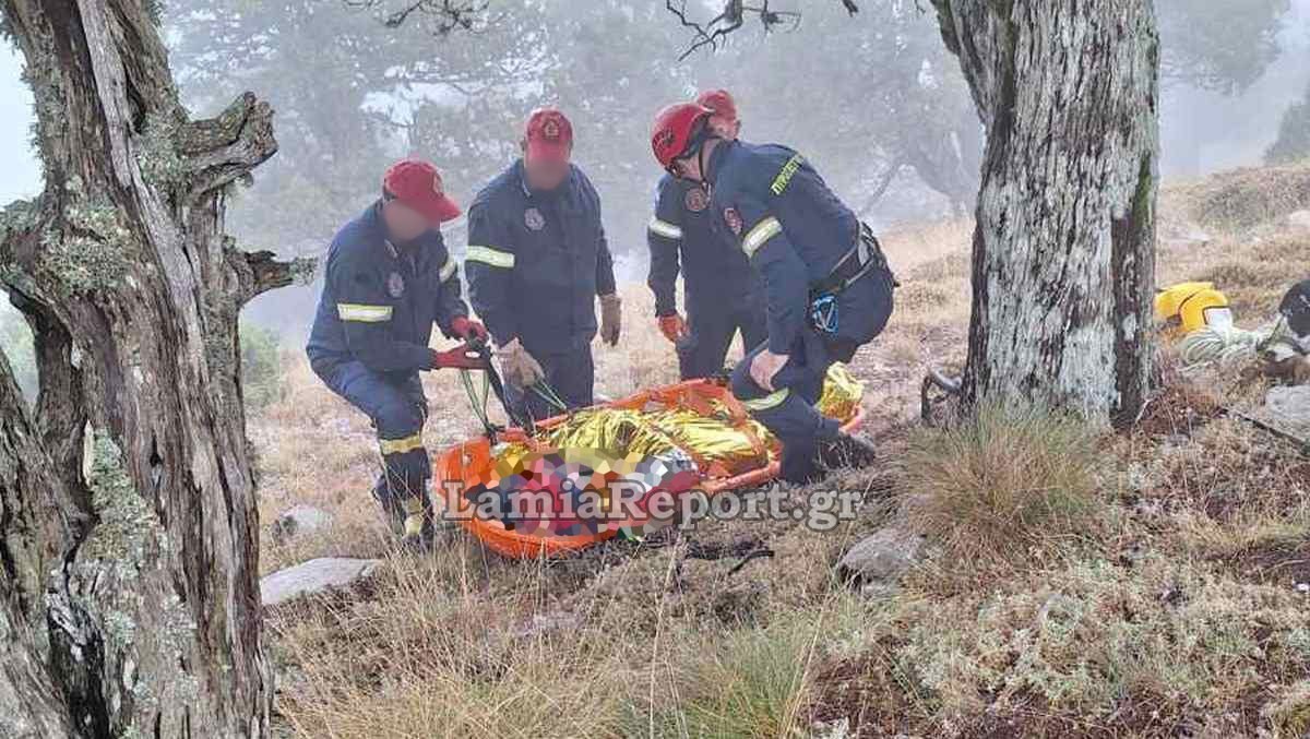 Ολοκληρώθηκε επιτυχώς η επιχείρηση διάσωσης τραυματία στο Καρπενήσι