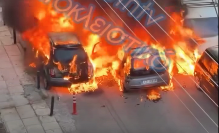 Πυρκαγιά σε τέσσερα Ι.Χ οχήματα στον Άλιμο